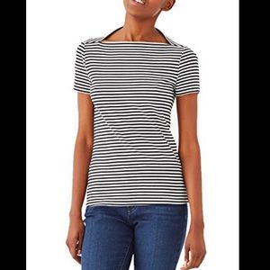Kate Spade Saturday Striped Slip Neck Tee 🖤🤍